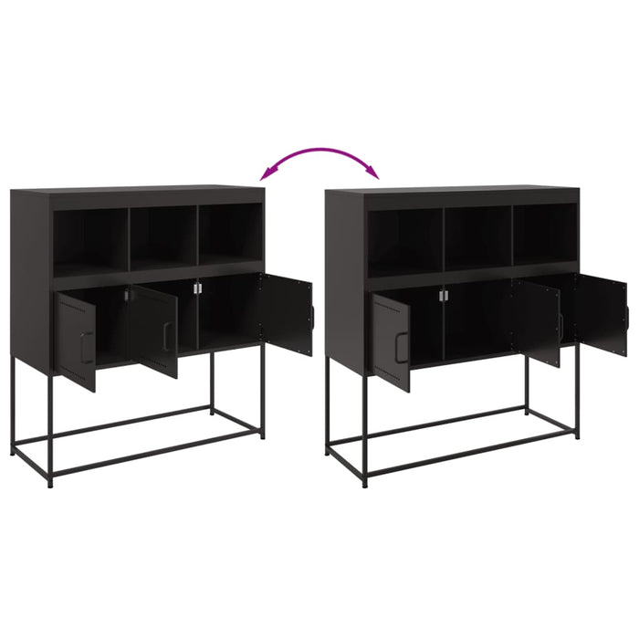 Sideboard Black 100.5x39x107 cm Steel