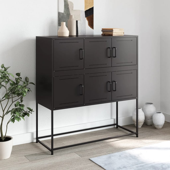 Sideboard Black 100.5x39x107 cm Steel