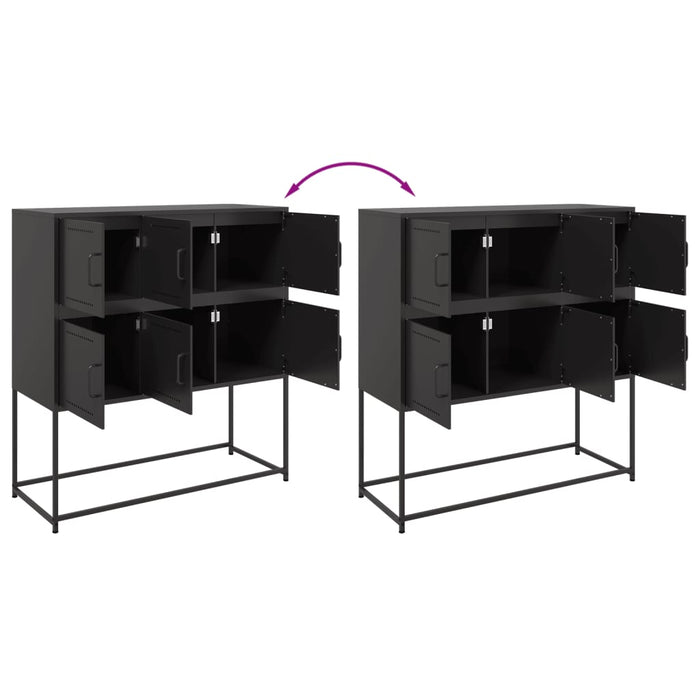 Sideboard Black 100.5x39x107 cm Steel