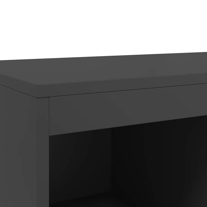 Highboard Черен 68,5x39x111,5 см стомана