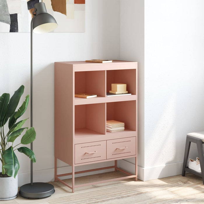 Highboard Pink 68.5x39x111.5 cm Steel