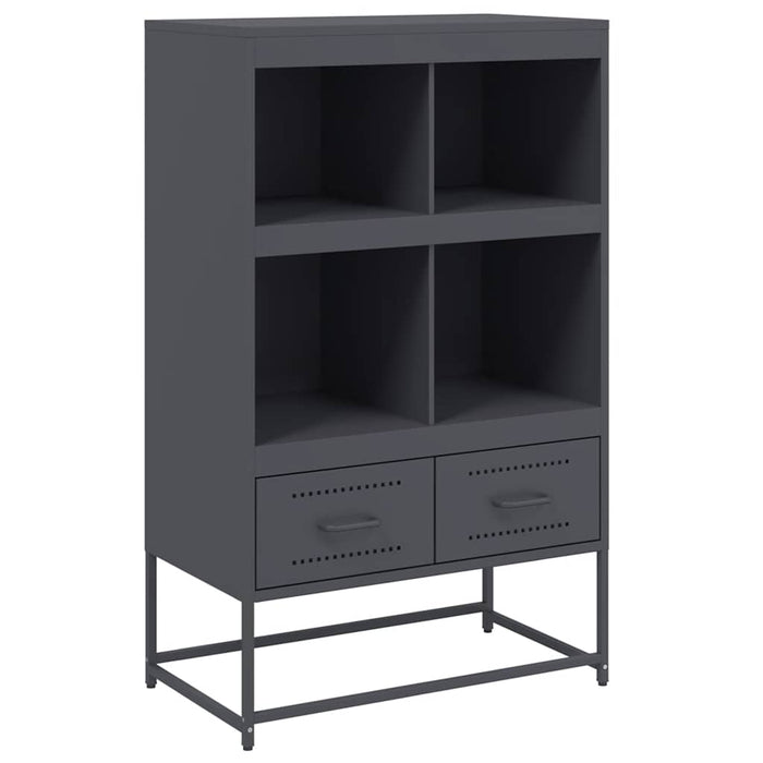 Highboard Anthracite 68.5x39x111.5 cm Steel