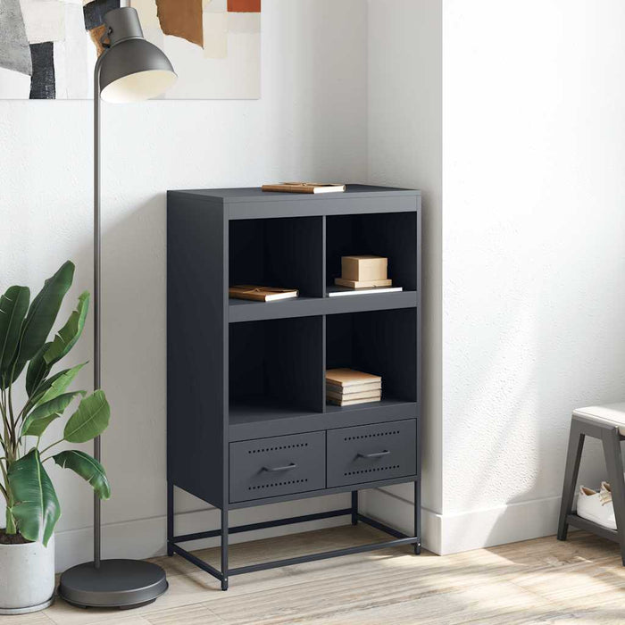 Highboard Anthracite 68.5x39x111.5 cm Steel