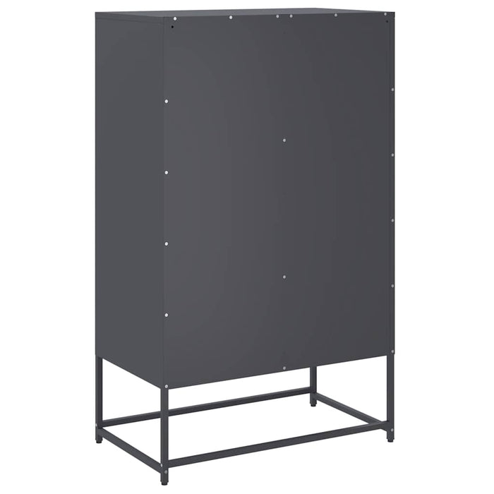 Highboard Anthracite 68.5x39x111.5 cm Steel