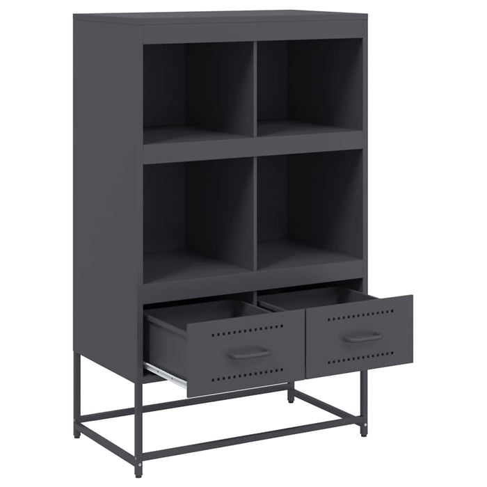 Highboard Anthracite 68.5x39x111.5 cm Steel