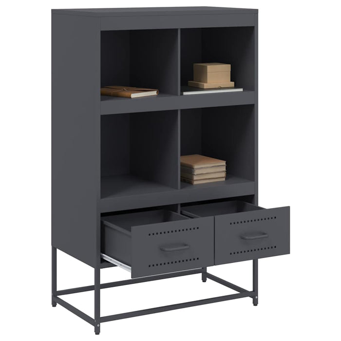 Highboard Anthracite 68.5x39x111.5 cm Steel