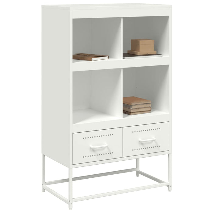 Highboard White 68.5x39x111.5 cm Steel