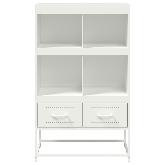 Highboard White 68.5x39x111.5 cm Steel