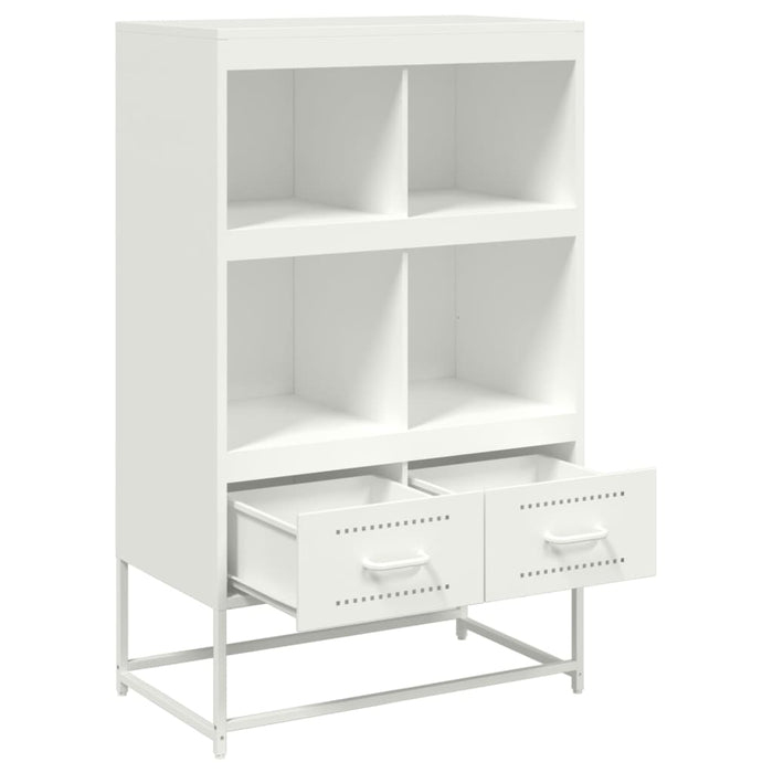 Highboard White 68.5x39x111.5 cm Steel