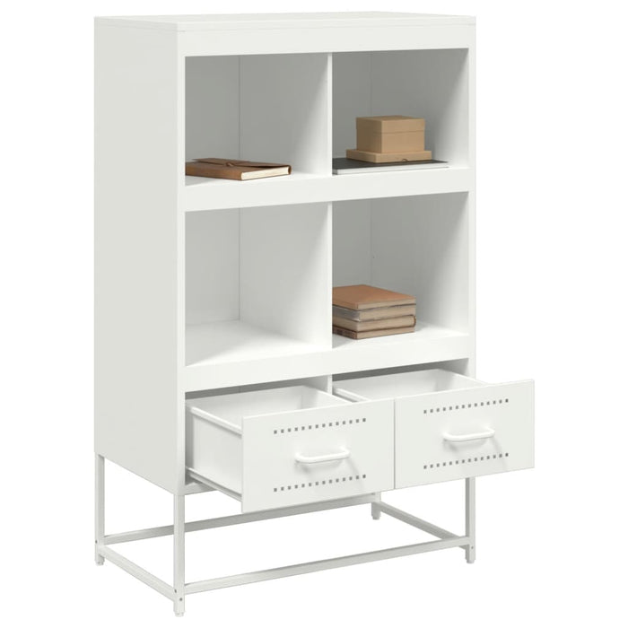 Highboard White 68.5x39x111.5 cm Steel