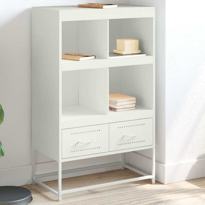 Highboard White 68.5x39x111.5 cm Steel