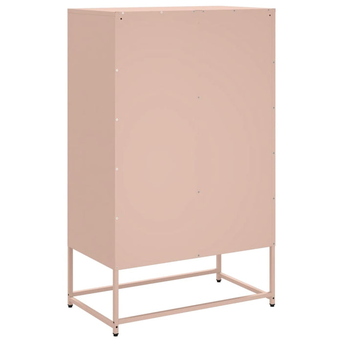 Highboard Pink 68x39x111.5 cm Steel