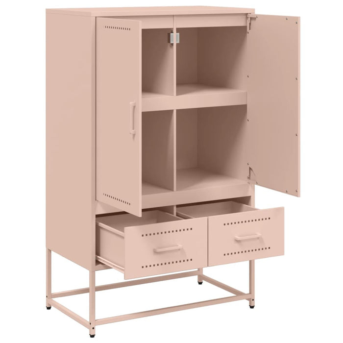 Highboard Pink 68x39x111.5 cm Steel