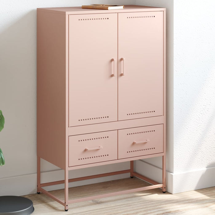 Highboard Pink 68x39x111.5 cm Steel