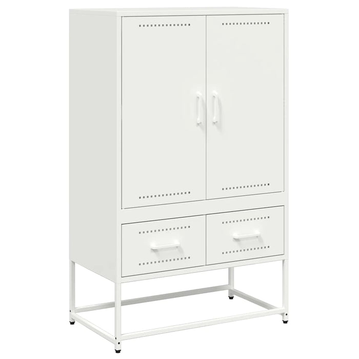 Highboard White 68x39x111.5 cm Steel