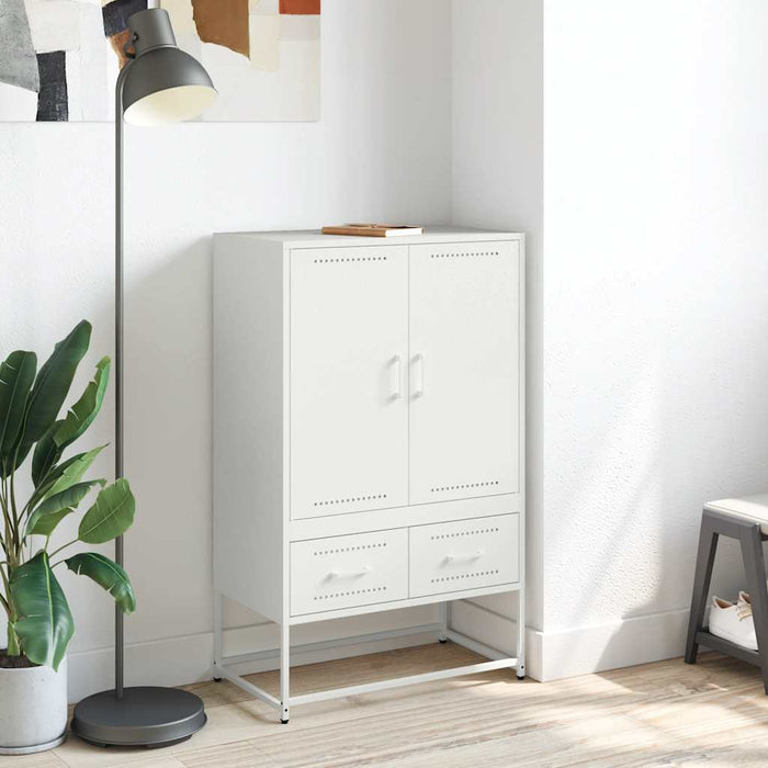 Highboard White 68x39x111.5 cm Steel