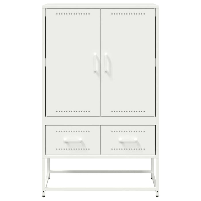 Highboard White 68x39x111.5 cm Steel