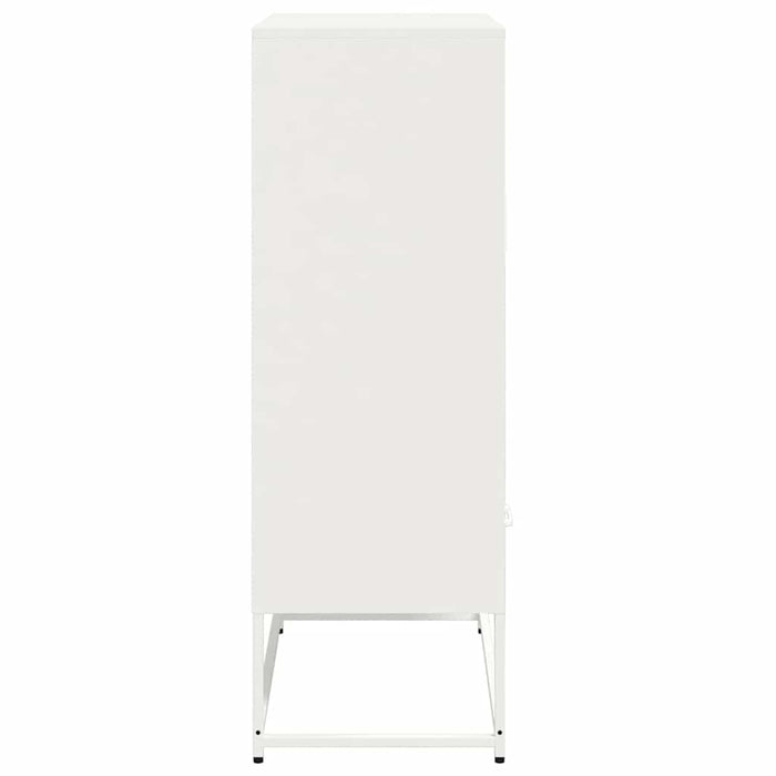 Highboard White 68x39x111.5 cm Steel