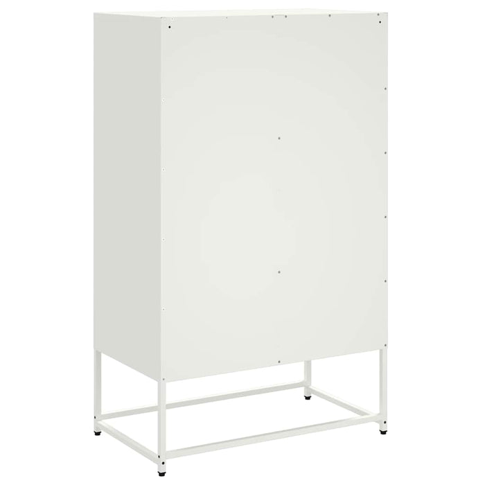 Highboard White 68x39x111.5 cm Steel