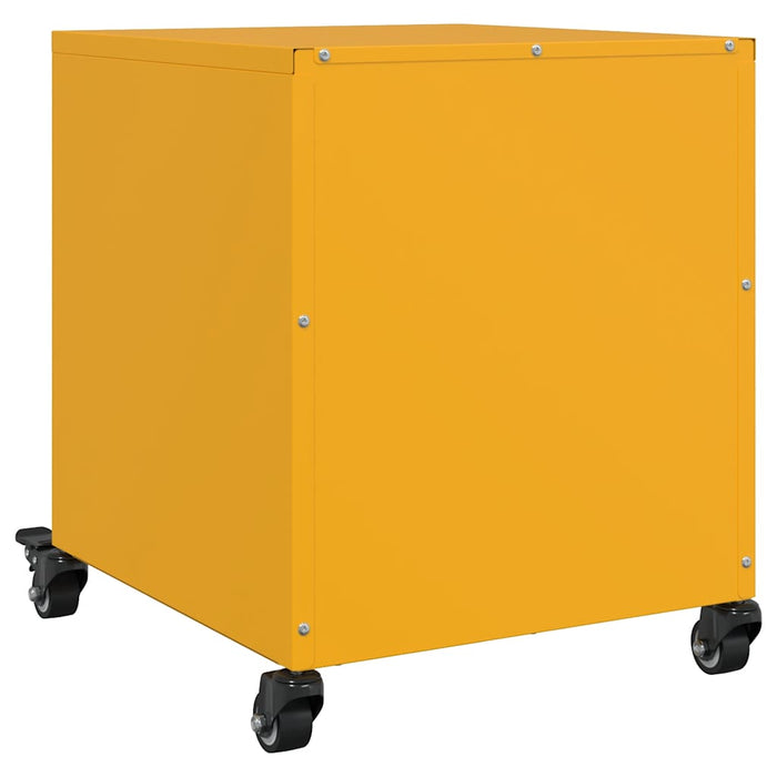 Bedside Cabinet Mustard Yellow 36x39x43.5 cm Steel