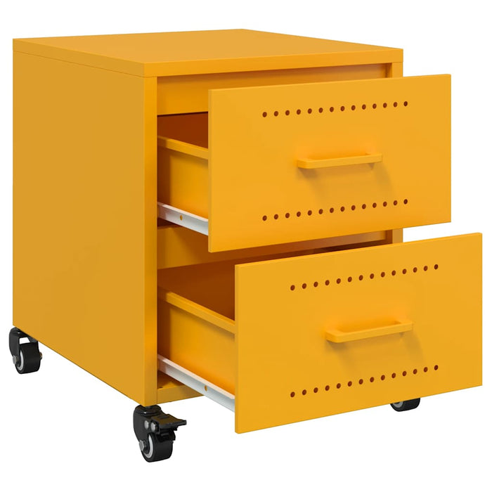 Bedside Cabinet Mustard Yellow 36x39x43.5 cm Steel