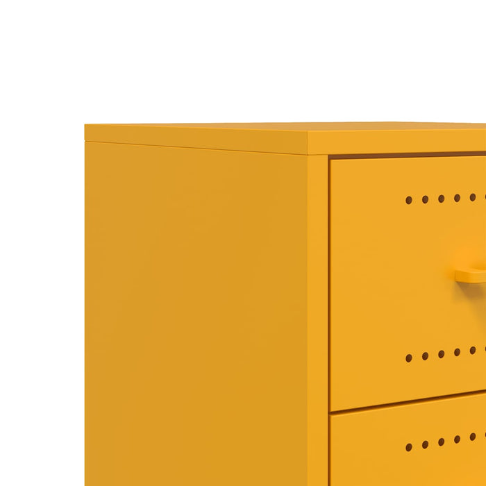 Bedside Cabinet Mustard Yellow 36x39x43.5 cm Steel