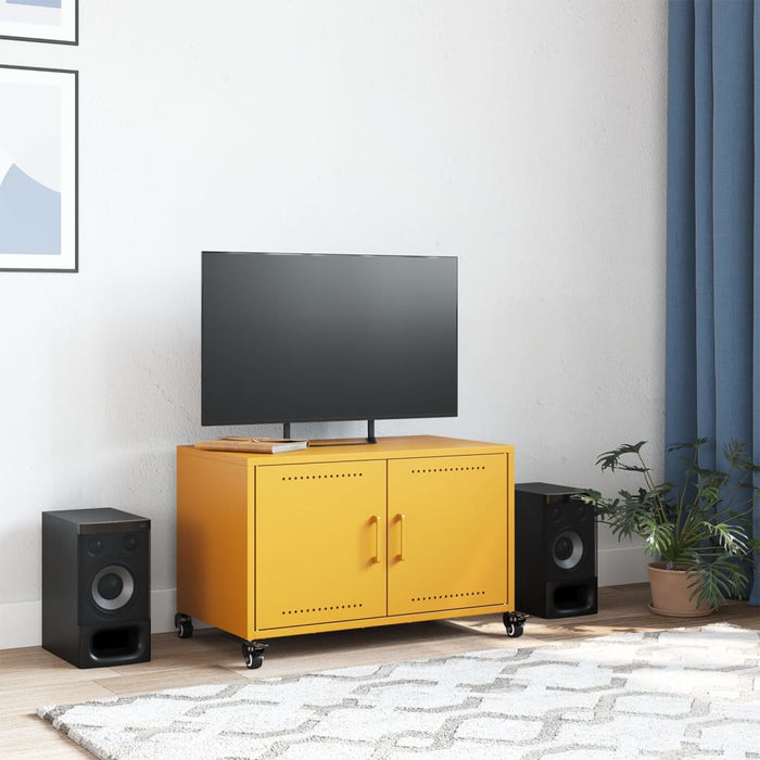 TV Cabinet Mustard Yellow 68x39x43.5 cm Steel