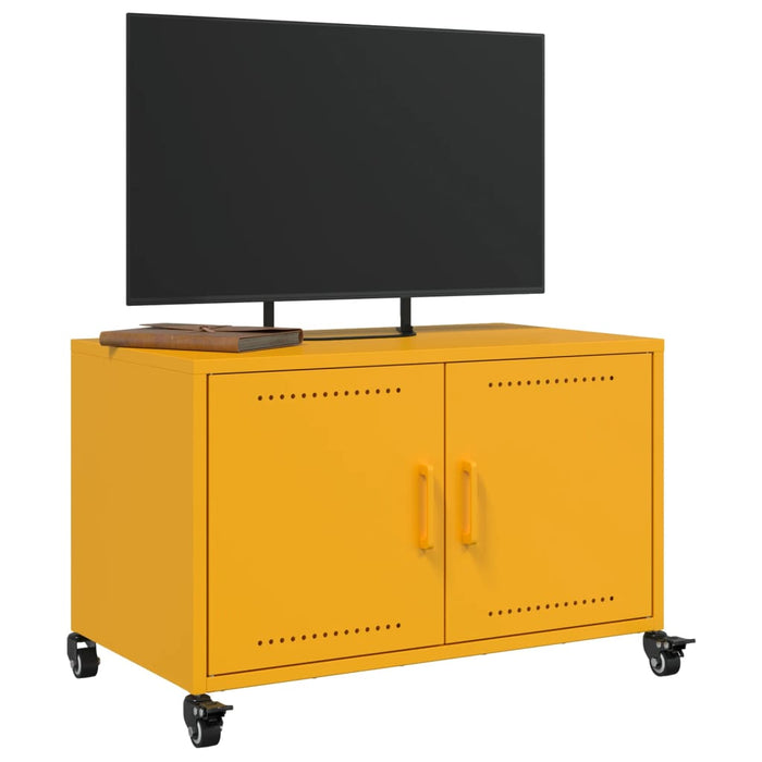 TV Cabinet Mustard Yellow 68x39x43.5 cm Steel