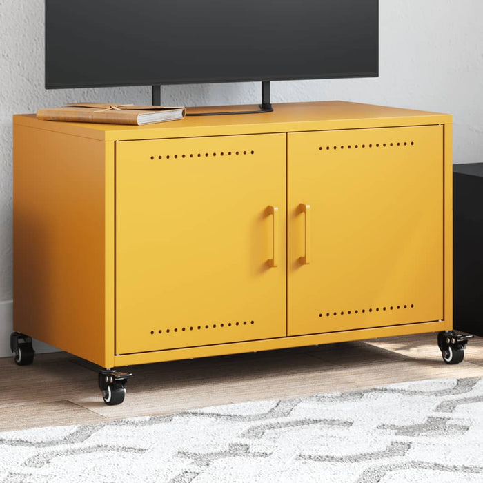 TV Cabinet Mustard Yellow 68x39x43.5 cm Steel