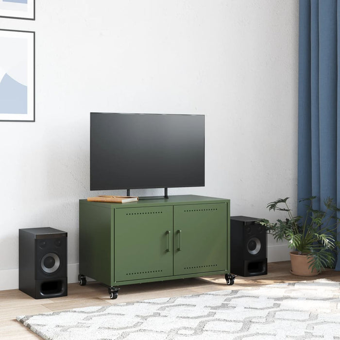 TV Cabinet Olive Green 68x39x43.5 cm Steel