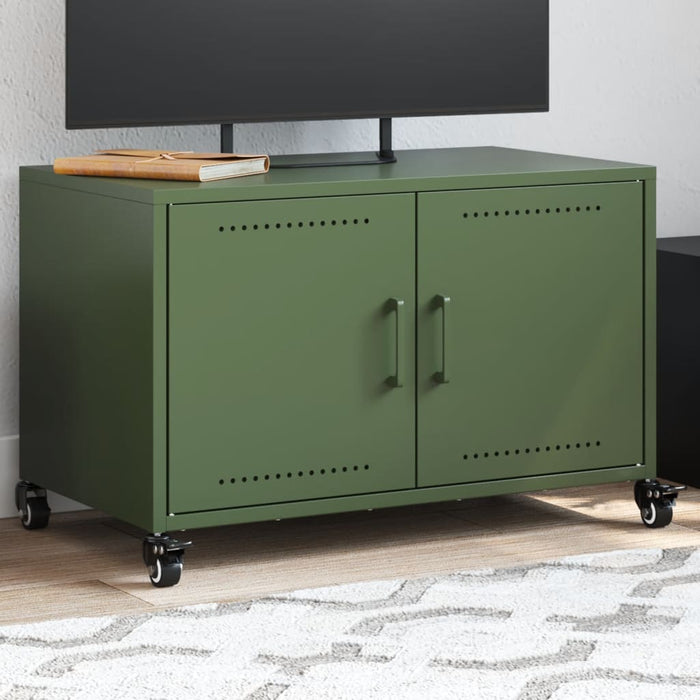 TV Cabinet Olive Green 68x39x43.5 cm Steel