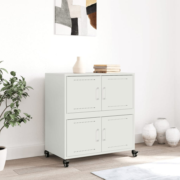 Sideboard White 68x39x72 cm Steel