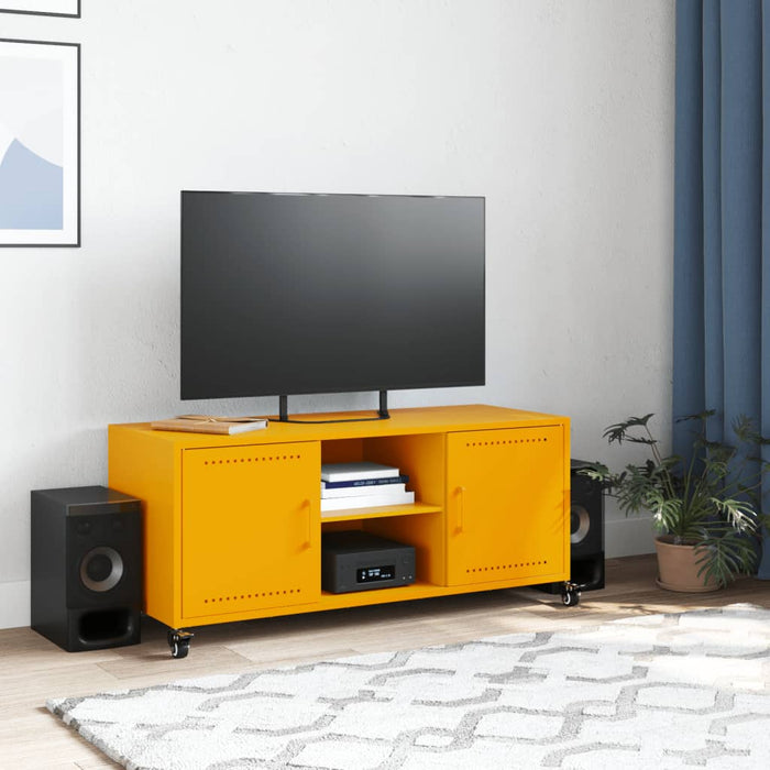 TV Cabinet Mustard Yellow 100.5x39x43.5 cm Steel