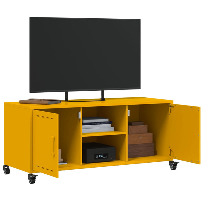 TV Cabinet Mustard Yellow 100.5x39x43.5 cm Steel