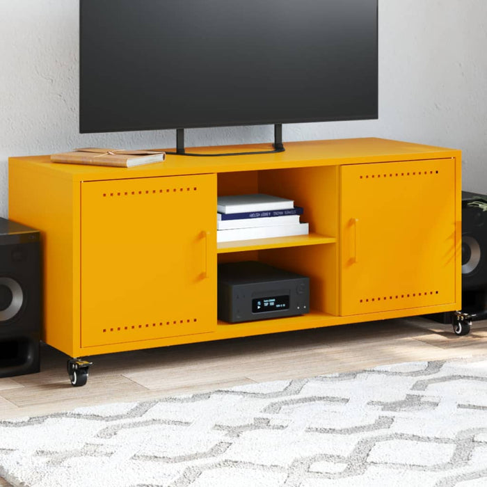 TV Cabinet Mustard Yellow 100.5x39x43.5 cm Steel