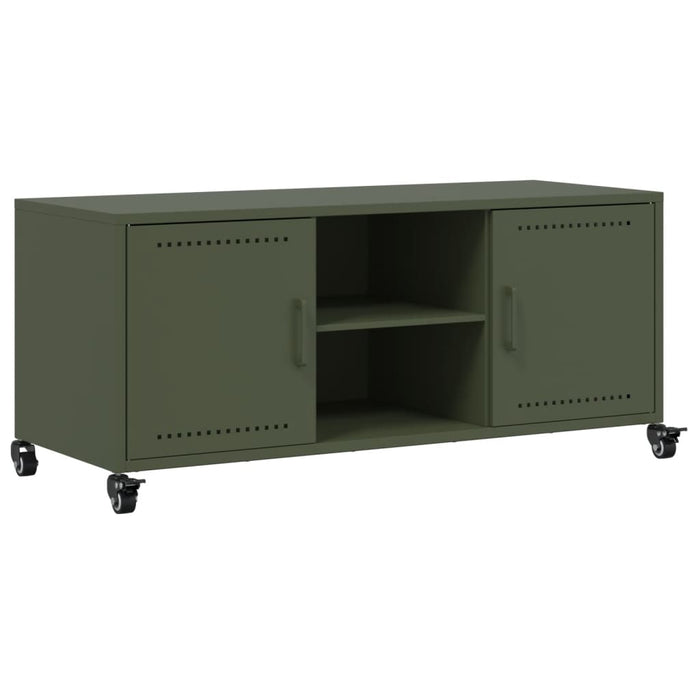 TV Cabinet Olive Green 100.5x39x43.5 cm Steel