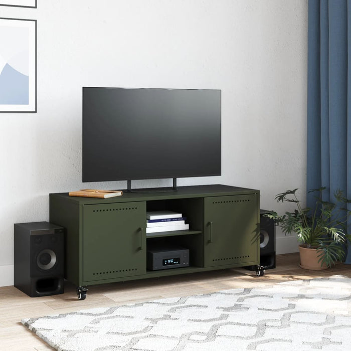 TV Cabinet Olive Green 100.5x39x43.5 cm Steel