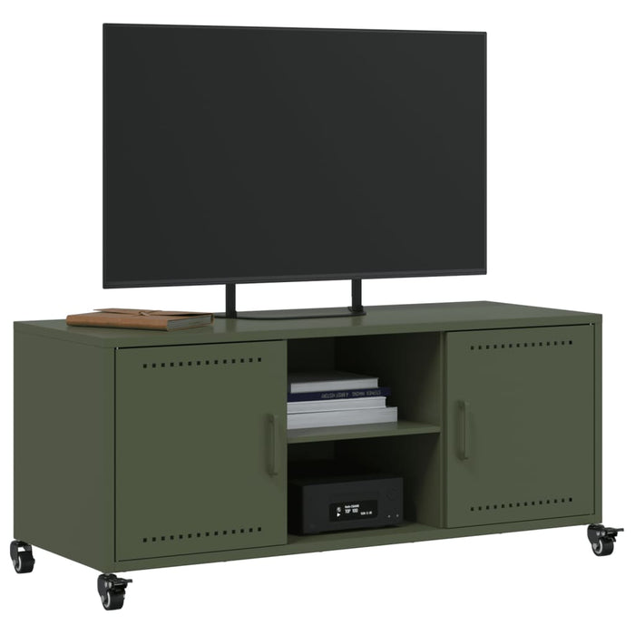 TV Cabinet Olive Green 100.5x39x43.5 cm Steel