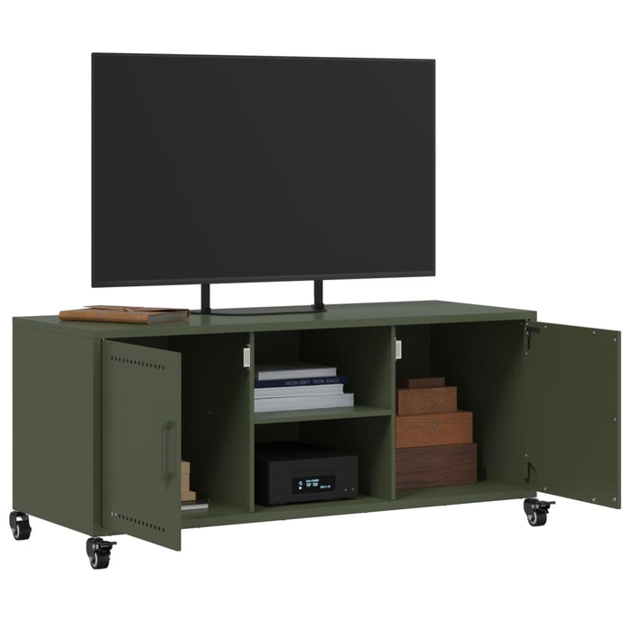 TV Cabinet Olive Green 100.5x39x43.5 cm Steel