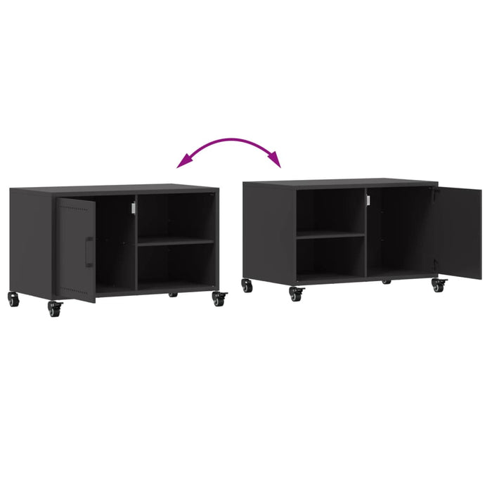 TV Cabinet Black 68x39x43.5 cm Steel