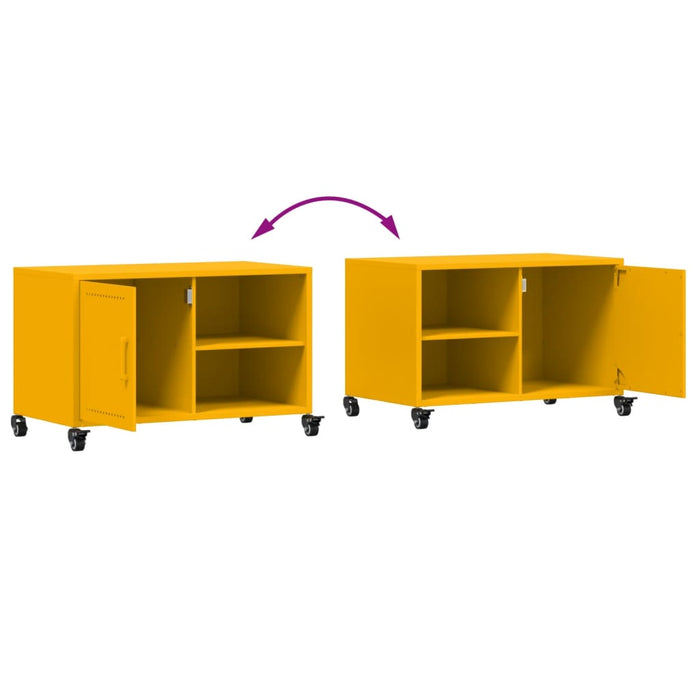 TV Cabinet Mustard Yellow 68x39x43.5 cm Steel