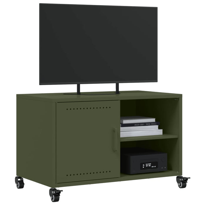 TV Cabinet Olive Green 68x39x43.5 cm Steel