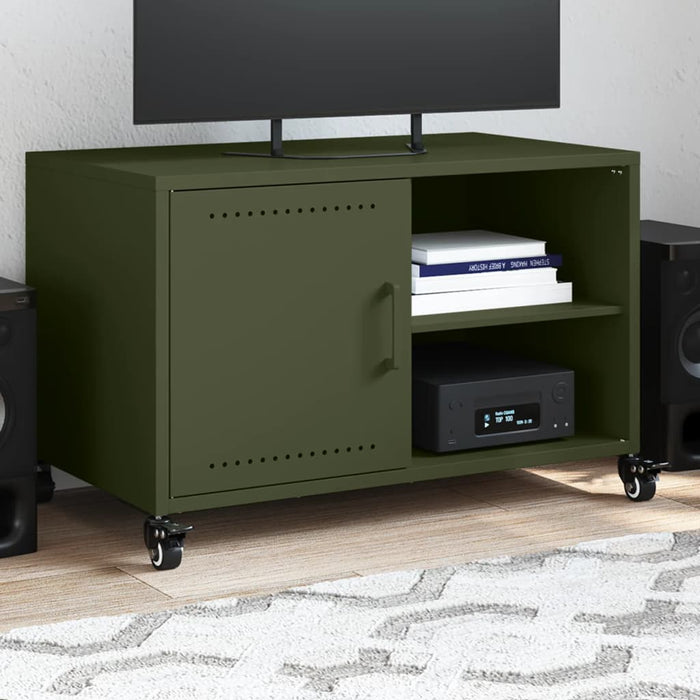 TV Cabinet Olive Green 68x39x43.5 cm Steel