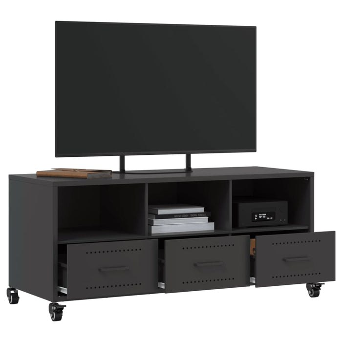 TV Cabinet Black 100.5x39x43.5 cm Steel