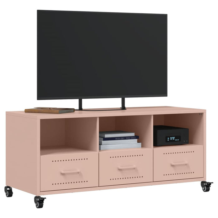 TV Cabinet Pink 100.5x39x43.5 cm Steel