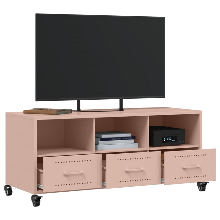 TV Cabinet Pink 100.5x39x43.5 cm Steel