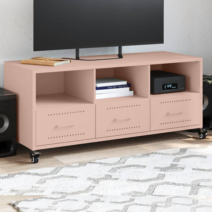 TV Cabinet Pink 100.5x39x43.5 cm Steel