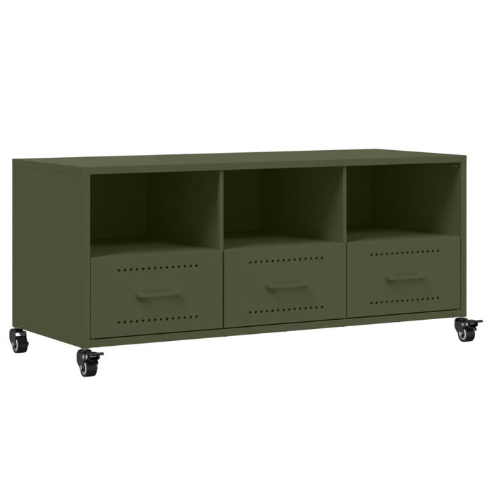 TV Cabinet Olive Green 100.5x39x43.5 cm Steel