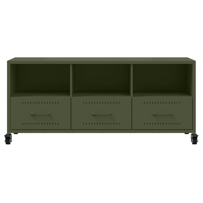 TV Cabinet Olive Green 100.5x39x43.5 cm Steel