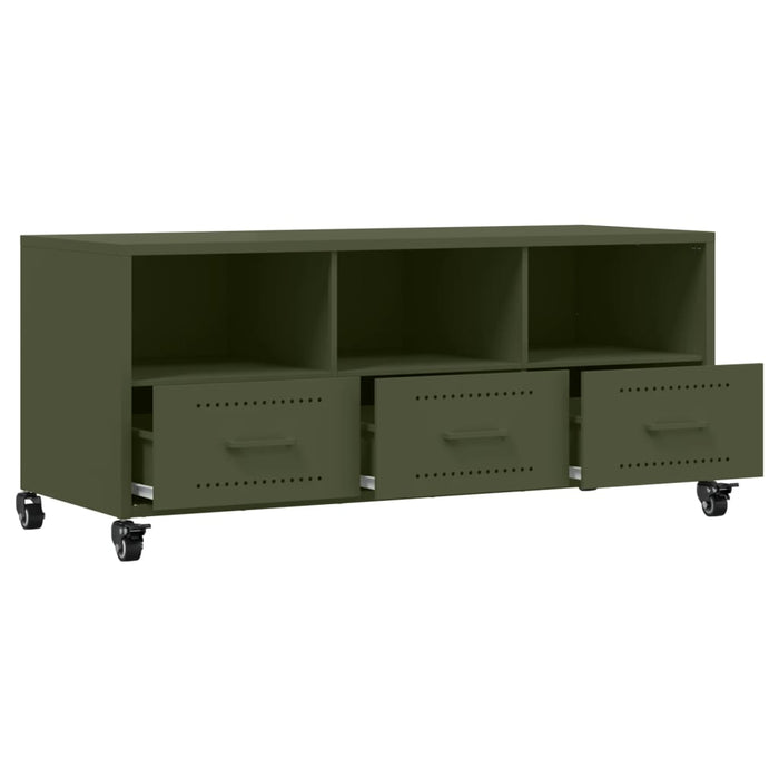 TV Cabinet Olive Green 100.5x39x43.5 cm Steel